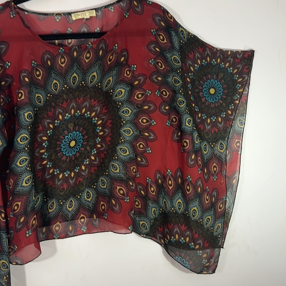 Love Fire dolman sleeved small tunic top - Picture 2 of 4